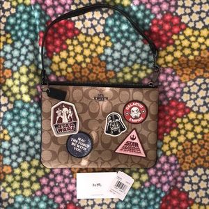 NWT COACH x STAR WARS Wristlet in signature canvas
